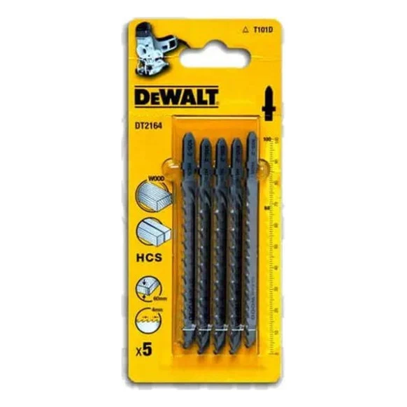 Полотно DeWALT для електролобзика, по деревині, прямий, L=100, WL=68, 4 мм, 5 шт (DT2164)