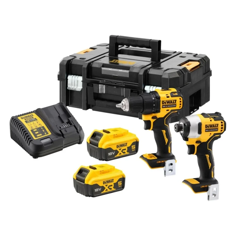 Шуруповерт DeWALT набір DCF809+DCD708 , 18V XR Li-lon 2x5Ah, кейс TSTAK (DCK2061P2T)