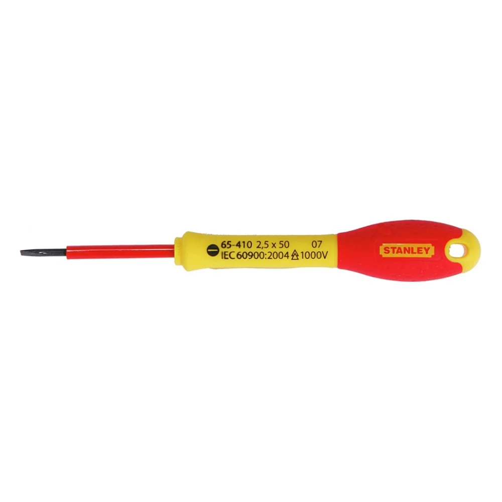 Викрутка Stanley електрика FatMax VDE 1000V ізольована із жалом під прямий шліц SL2,5x50 мм. (0-65-410)