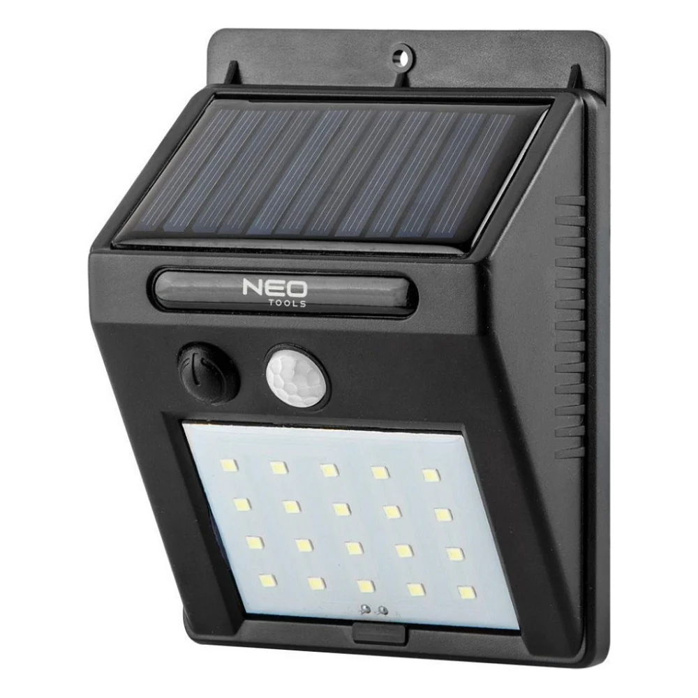 Прожектор Neo Tools 250 люмен, 1200 мАг, 3.7 Li-Ion, SMD LED, датчик руху та сутінків, IP44 (99-055)