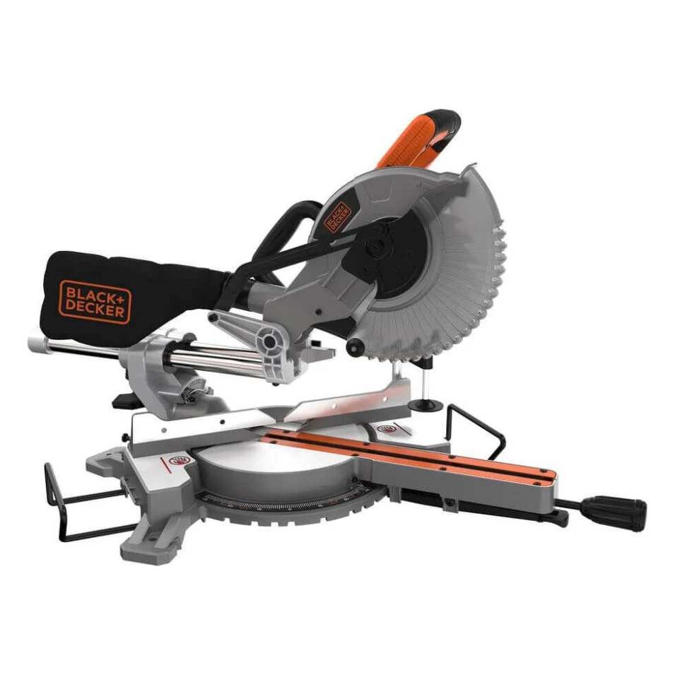 Торцювальна пила Black&Decker 1600 Вт, диск 216х30 мм, 4800 об/хв, XPS, вага 12 кг (BES700)