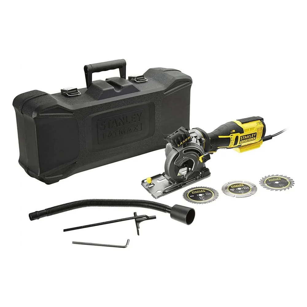 Дискова пила Stanley FatMax, 650 Вт, 4500 об/хв, диск 89 мм, 2.1 кг, кейс (FME380K)