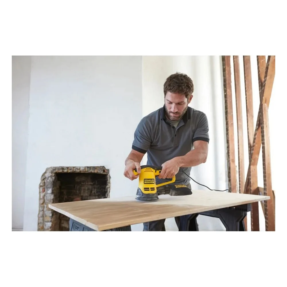 Шліфувальна машина Stanley FatMax, 480W, 4000-12000 об/хв, диск 125 мм, 3,9 кг, кейс (FME440K) — фото 5