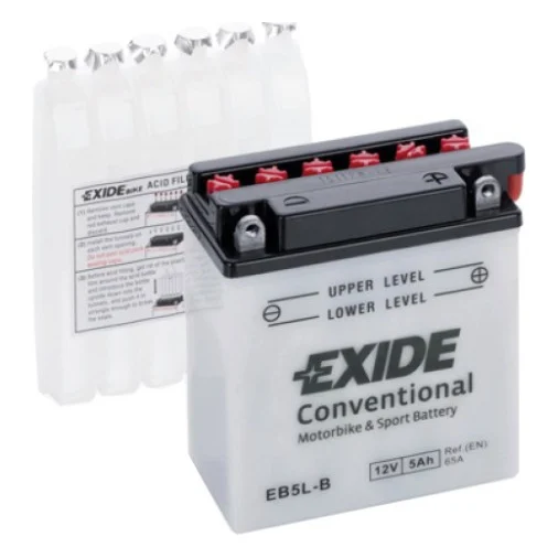Акумулятор автомобільний EXIDE CONVENTIONAL 5Ah Ев (-/+) (65EN) (EB5L-B)