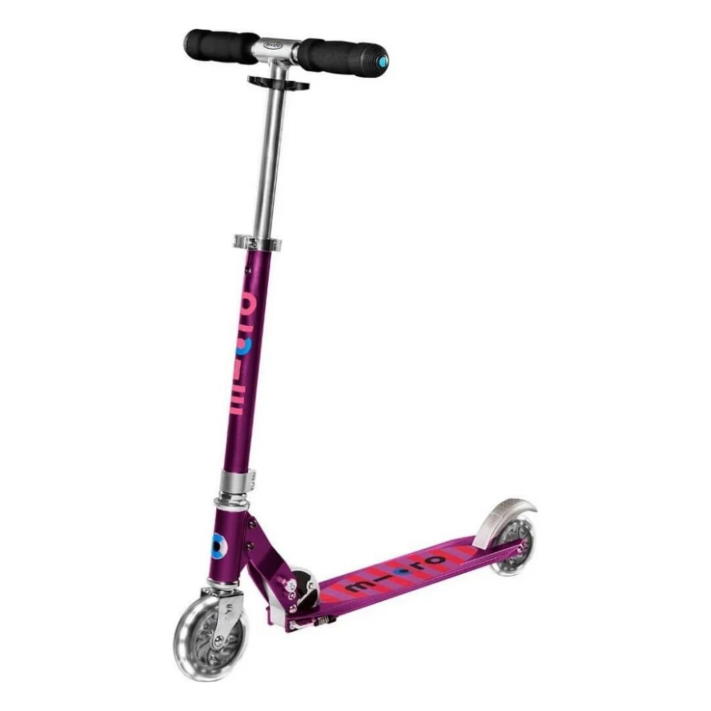 Самокат Micro Sprite Purple stripe LED (SA0219)