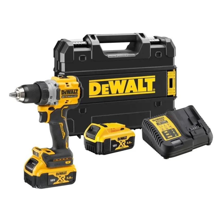 Шуруповерт DeWALT XR Li-Ion 18V 5Ah, 90 Нм, 0-650/0-2000 об/хв (DCD800P2T)