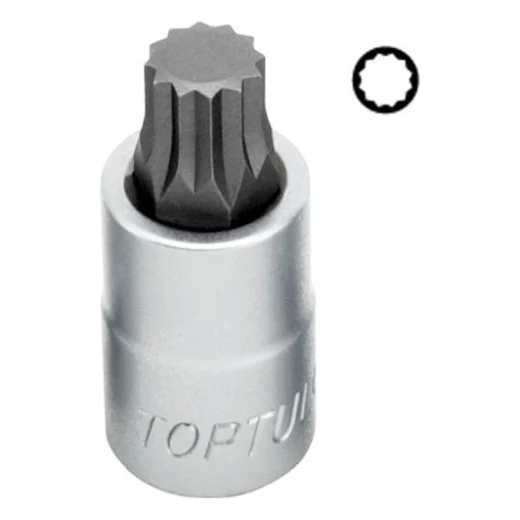 Головка торцева Toptul SPLINE M16 L55мм 1/2" (BCHA1616)