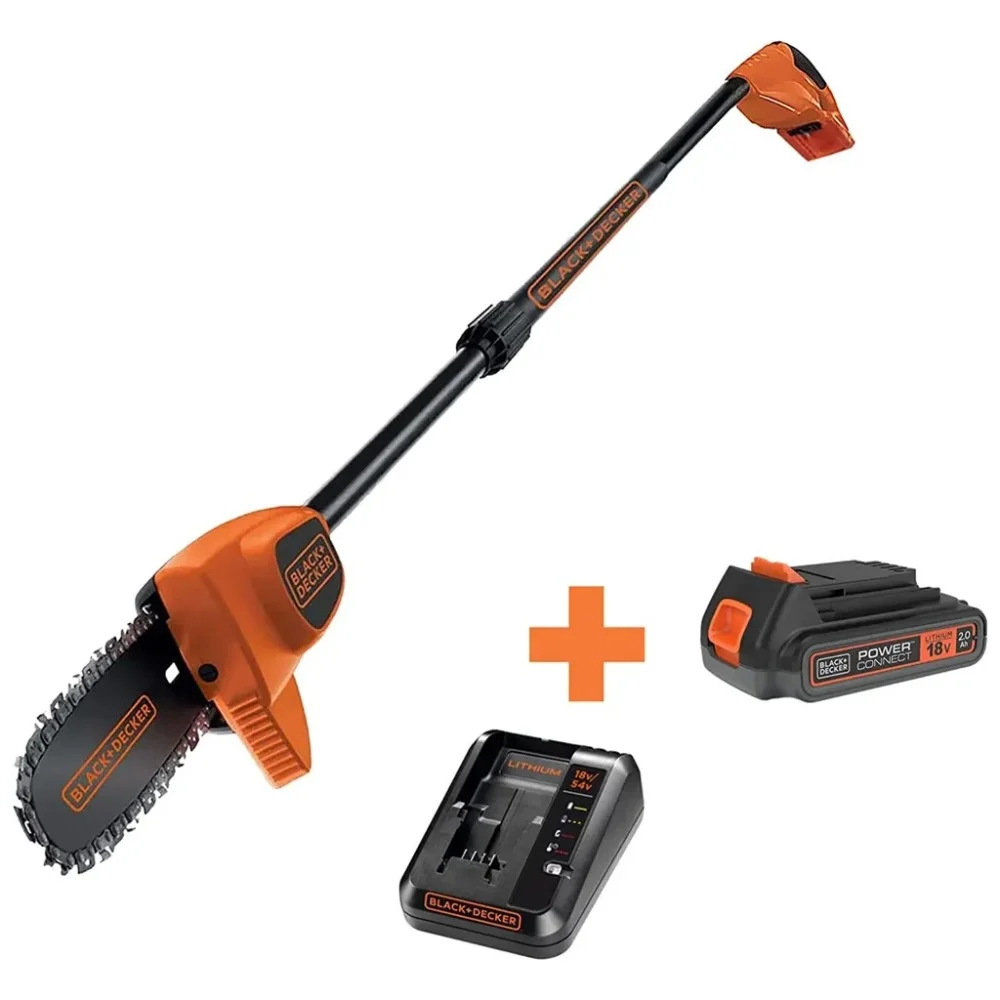Кущоріз Black&Decker висоторіз, 18V,2Ah, штанга 150-244 см, довжина шини 20 см (GPC1820L20) — фото 5
