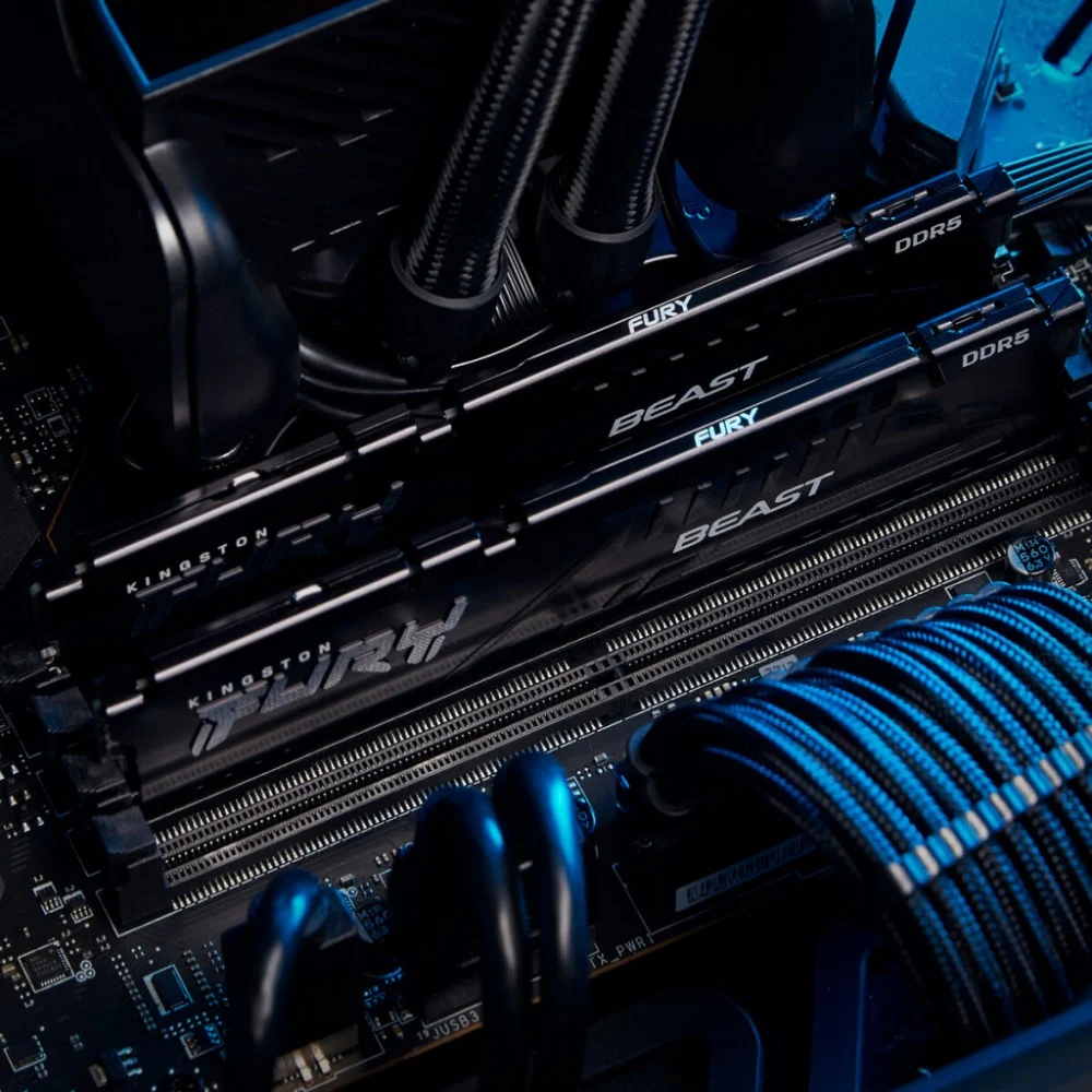 Модуль пам'яті для комп'ютера DDR5 64GB (2x32GB) 5200 MHz Beast Black Kingston Fury (ex.HyperX) (KF552C36BBEK2-64) — фото 7
