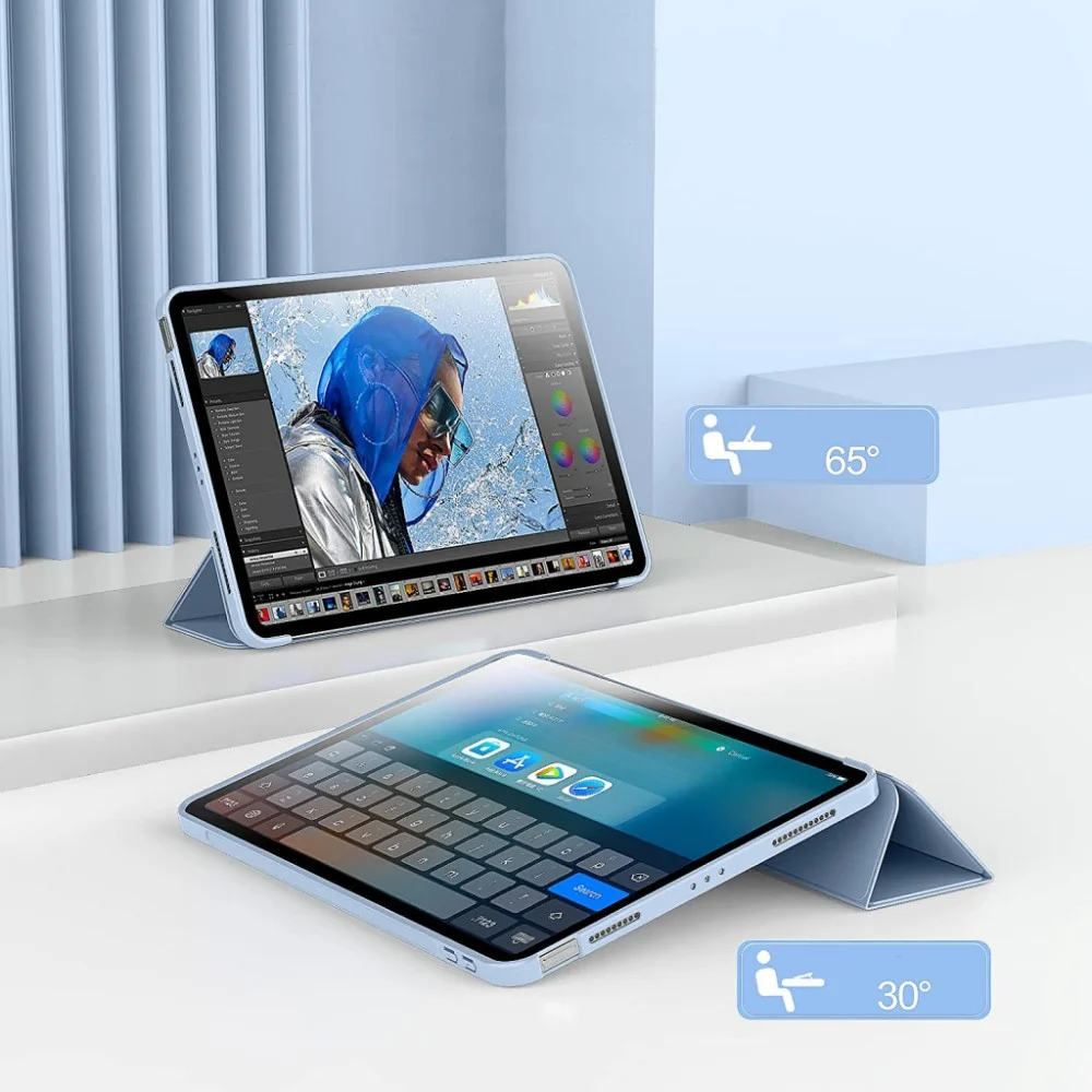 Чохол до планшета BeCover Tri Fold Soft TPU Silicone Apple iPad 10.9" 2022 Light Blue (708522) — фото 5