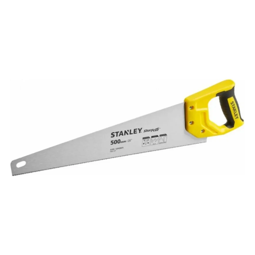Ножівка Stanley SHARPCUT із загартованими зубами, L=500мм, 11 tpi. (STHT20371-1)
