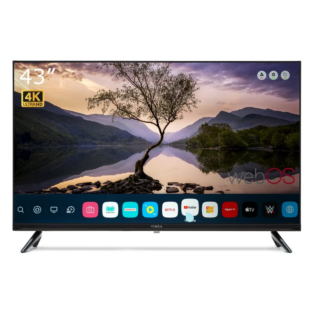Телевізор Vinga S43UHD25BWEB