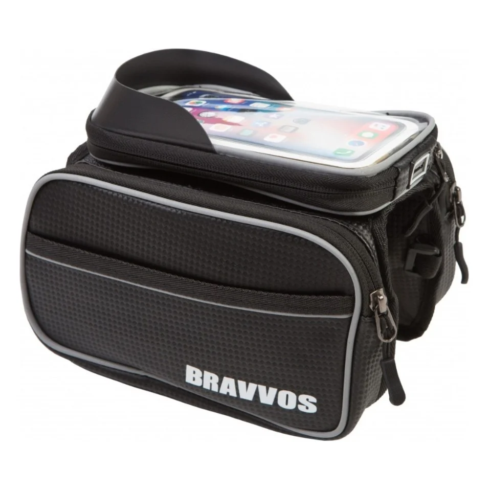 Велосумка нарамна Bravvos QJ-001 Black (BIB-058)
