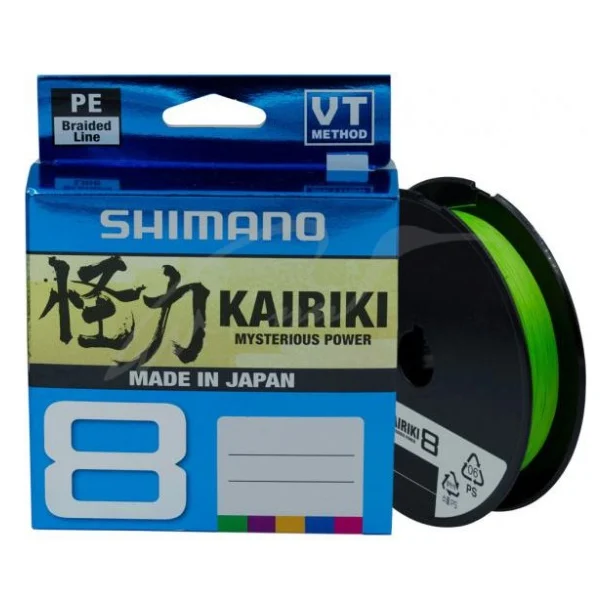 Шнур Shimano Kairiki 8 PE Mantis Green 150m 0.215mm 20.8kg (59WPLA58R06)