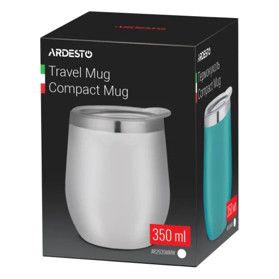 Термокружка Ardesto Compact Mug 350 мл White (AR2635MMW) — фото 5
