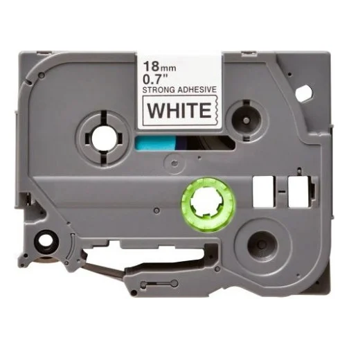 Стрічка для принтера етикеток UKRMARK B-S-T241P-BK/WT, сумісна з TZES241, 18мм х 8м. black on white (B-S-T241P-BK/WT)