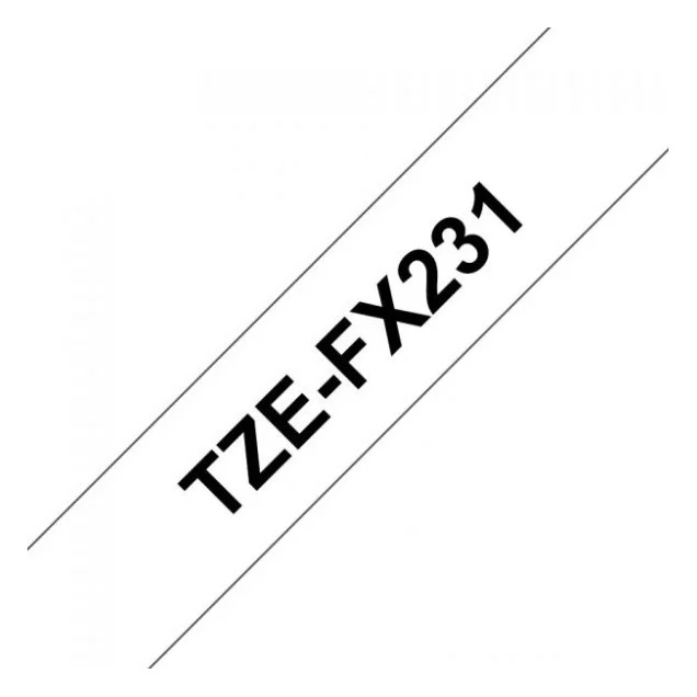 Стрічка для принтера етикеток UKRMARK сумісна з TZEFX231. гнучка, 12мм х 8м. black on white (TZeFX231) (CBTZF231) — фото 2