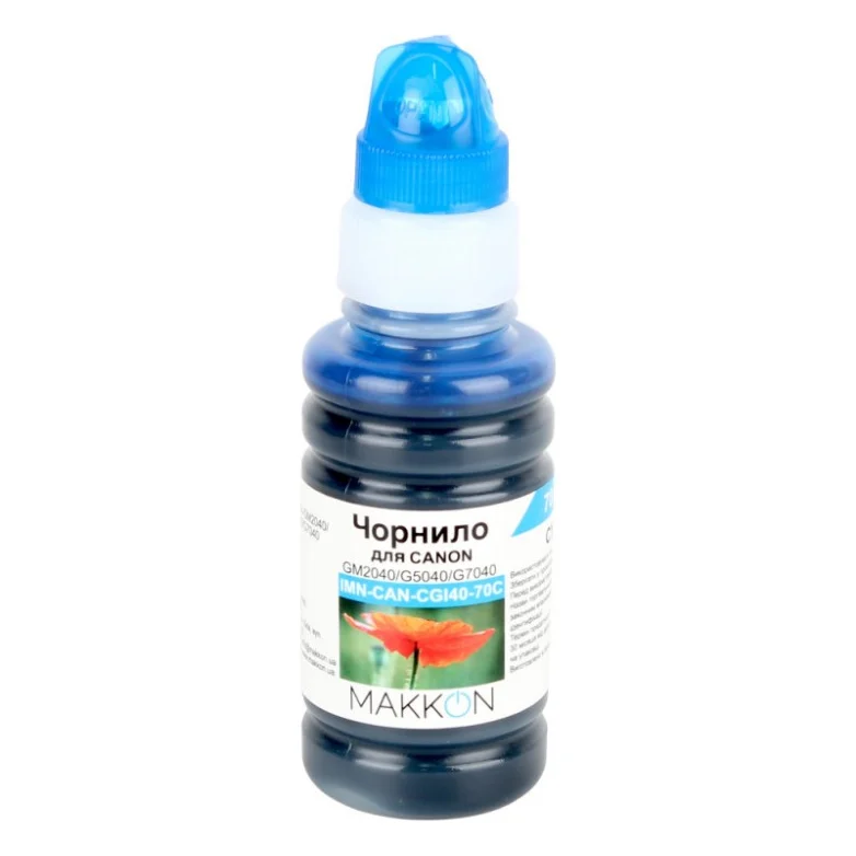 Чорнило Makkon для Canon PIXMA-GM2040/G5040/G7040 70 мл cyan (IMN-CAN-CGI40-70C)