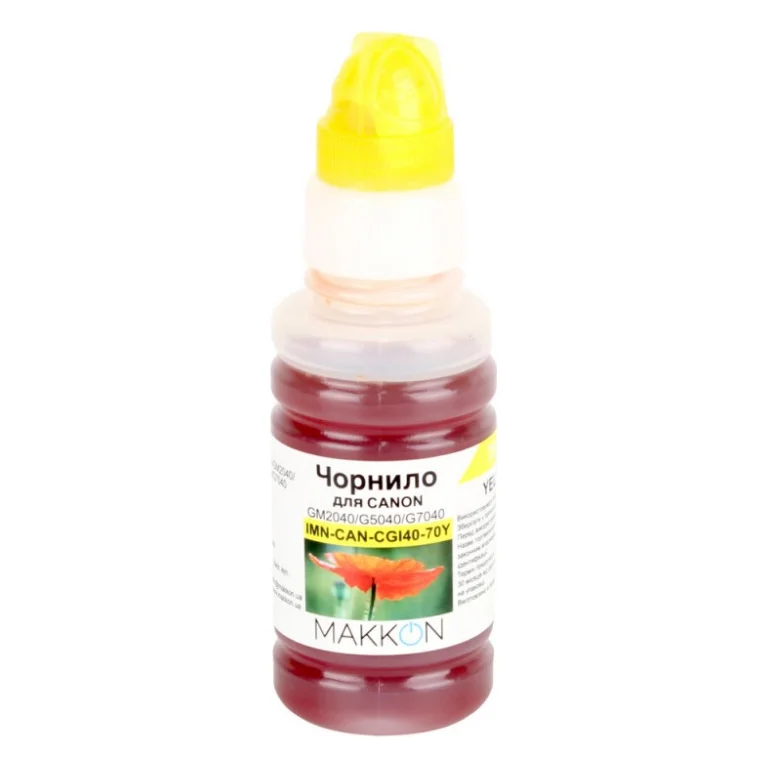 Чорнило Makkon для Canon PIXMA-GM2040/G5040/G7040 70 мл yellow (IMN-CAN-CGI40-70Y)