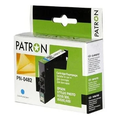 Картридж Patron для EPSON R200/300 (PN-0482) CYAN (CI-EPS-T048240-CY-PN)
