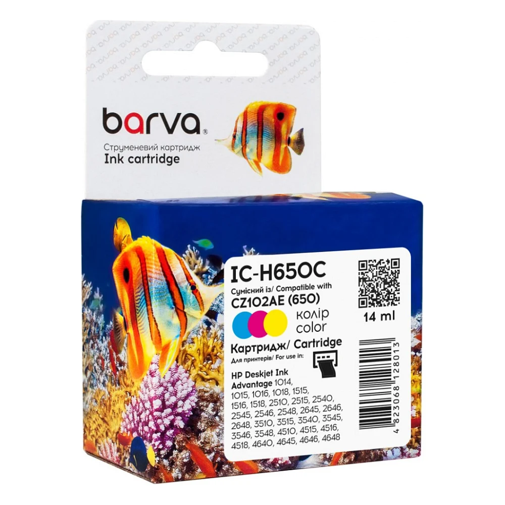 Картридж Barva HP 650 color/CZ102AE, 14 мл (IC-H650C)