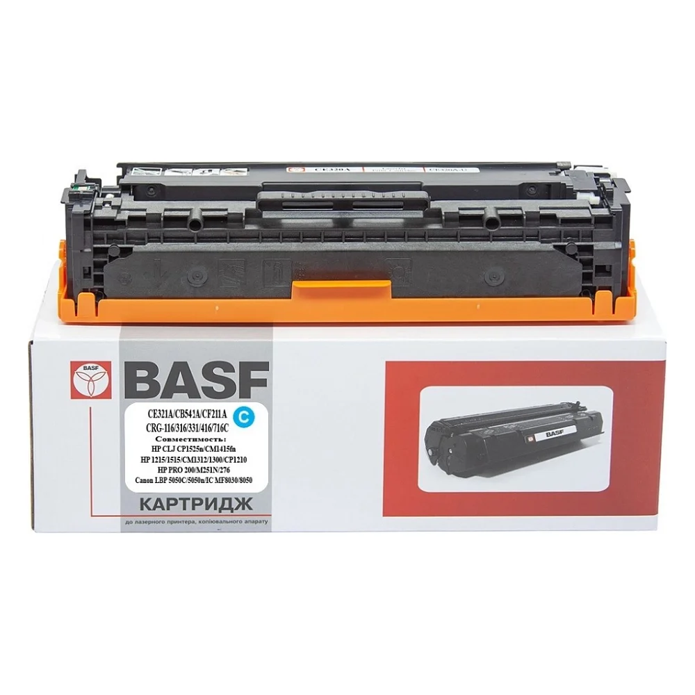 Картридж BASF HP CLJ CP1525n/CE321A/CB541A/CF211A Cyan (BASF-KT-CE321A-U)
