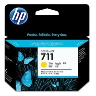 Картридж HP DJ No.711 DesignJet 120/520 3-Pack Yellow (CZ136A)