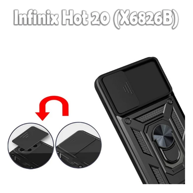 Чохол до мобільного телефона BeCover Military Infinix Hot 20 (X6826B) Black (709089) — фото 5