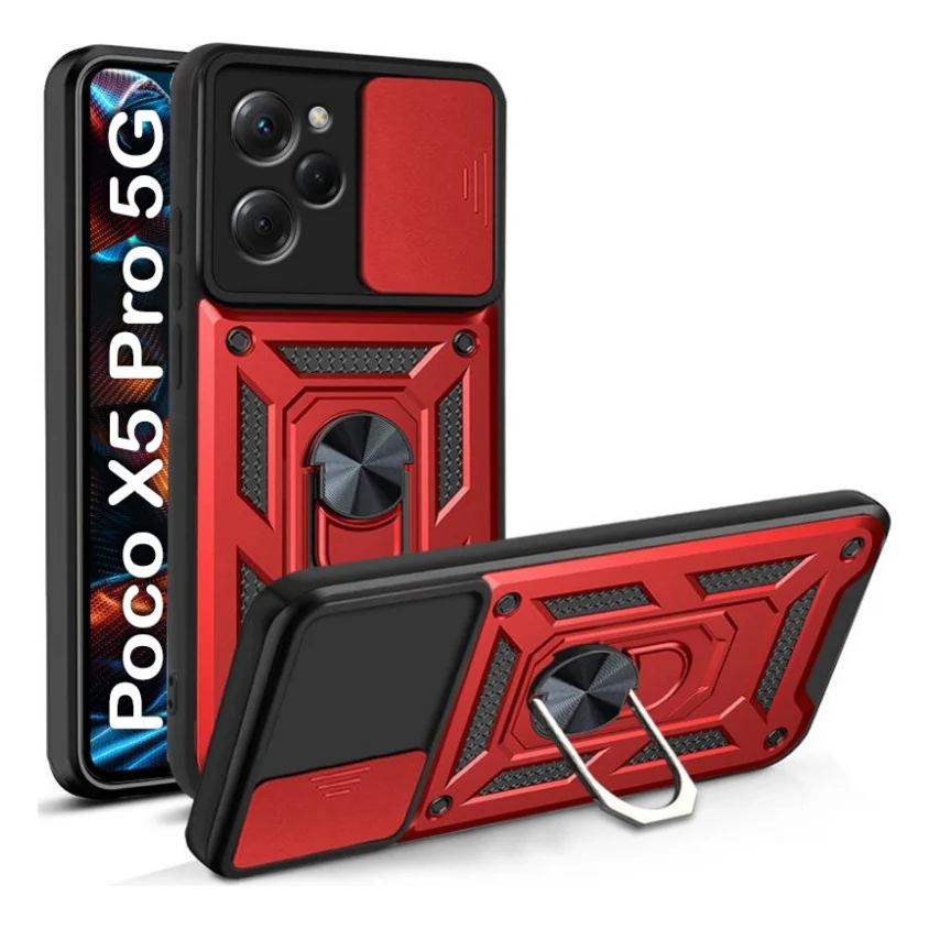 Чохол до мобільного телефона BeCover Military Poco X5 Pro 5G Red (709117)