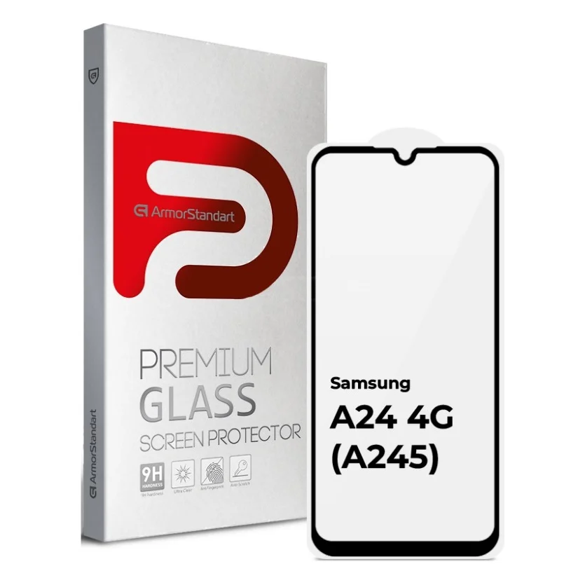 Скло захисне Armorstandart Full Glue Samsung A24 4G (A245) Black (ARM68006)