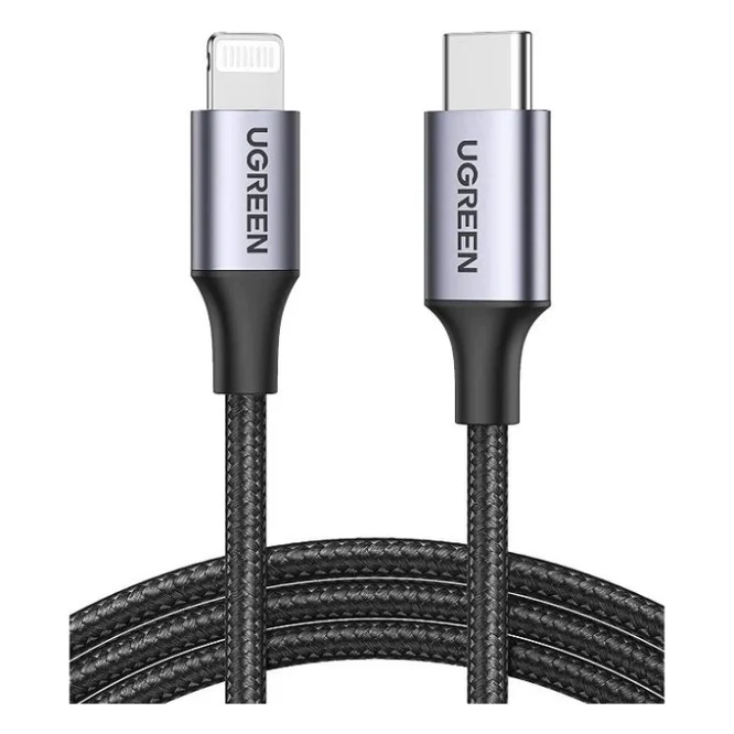Кабель Ugreen US304 Type-C to Lightning 1.5m Black (US304/60760)
