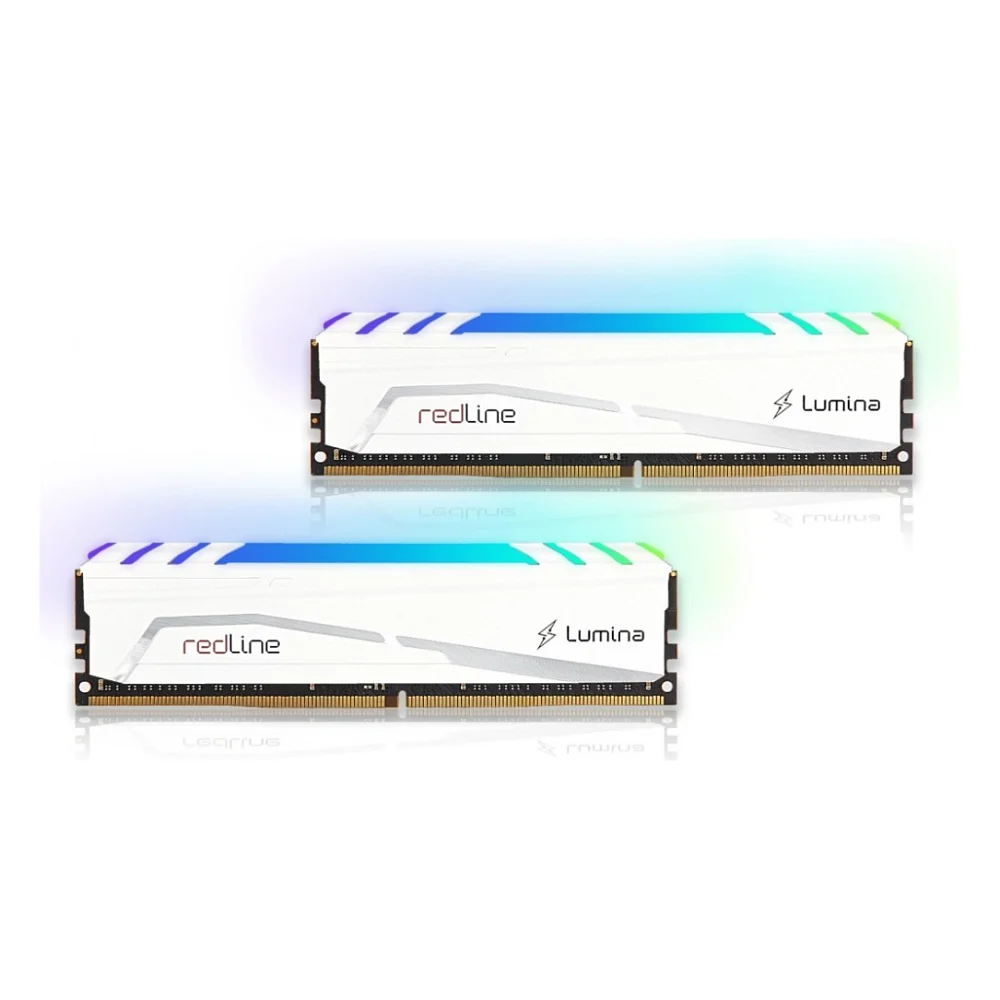 Модуль пам'яті для комп'ютера DDR4 64GB (2x32GB) 3600 MHz Redline Lumina RGB White Mushkin (MLB4C360JNNM32GX2)