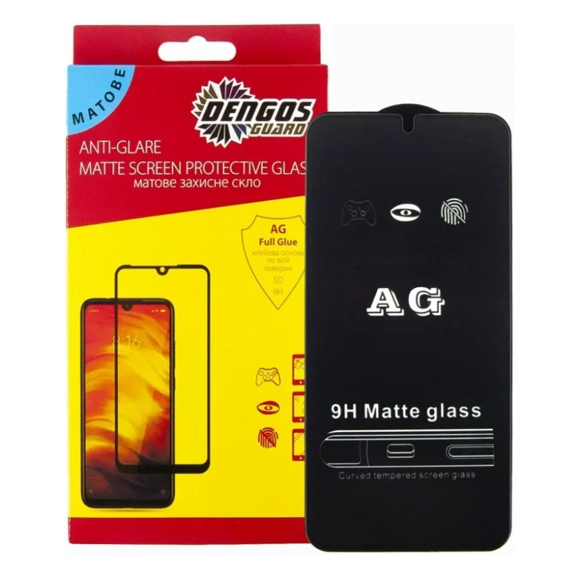 Скло захисне Dengos Full Glue Matte Samsung Galaxy A54 (black) (TGFG-MATT-46)