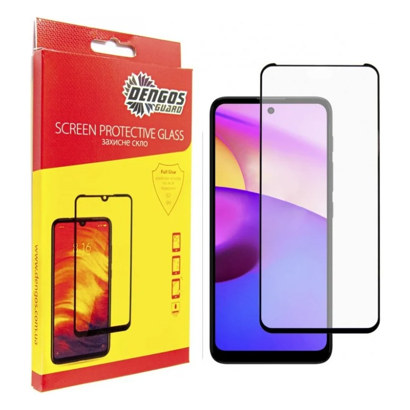 Скло захисне Dengos Full Glue Motorola E40 (black) (TGFG-286)