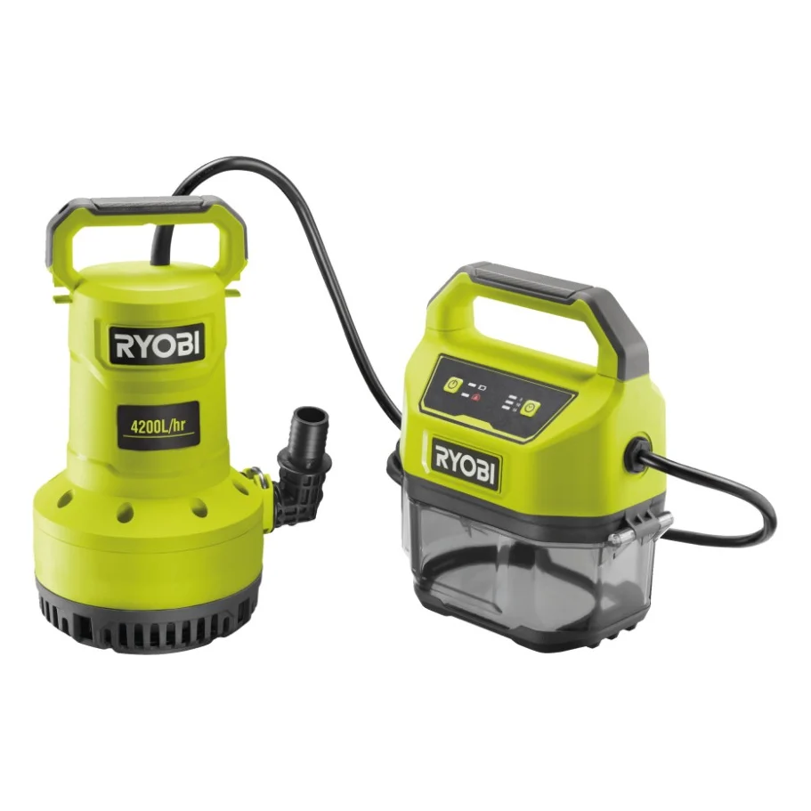 Садовий насос Ryobi для брудної та чистої води RY18SPA-0, 18В ONE+, 4200л/г (без АКБ та ЗП) (5133005778)