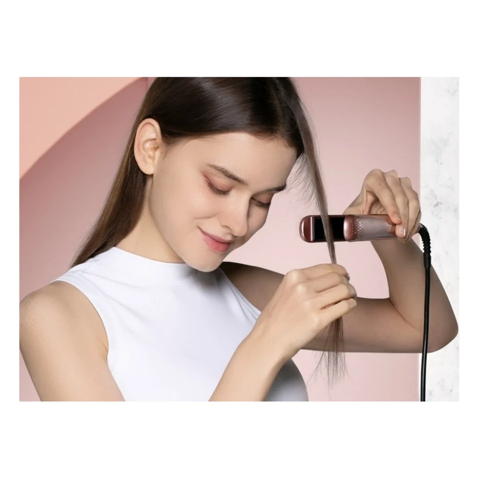 Вирівнювач для волосся Xiaomi Enchen Hair Curling Iron Enrollor Pink / White EU — фото 4