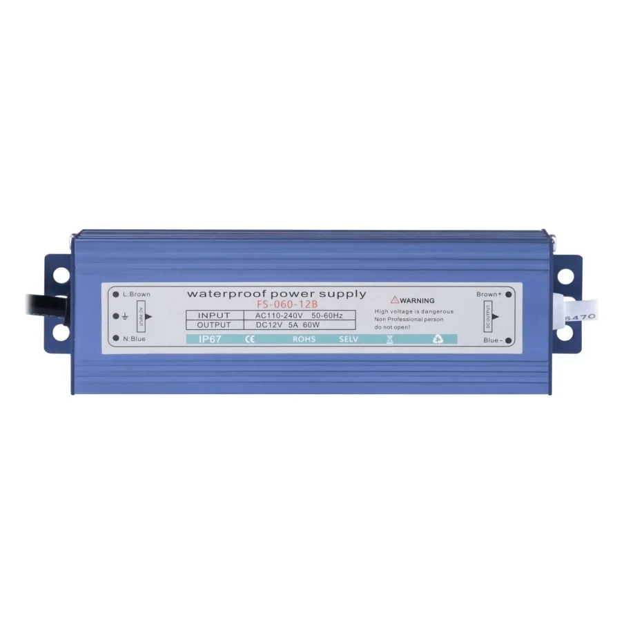 Імпульсний блок живлення герметичний GreenVision GV-12V5A (60W)