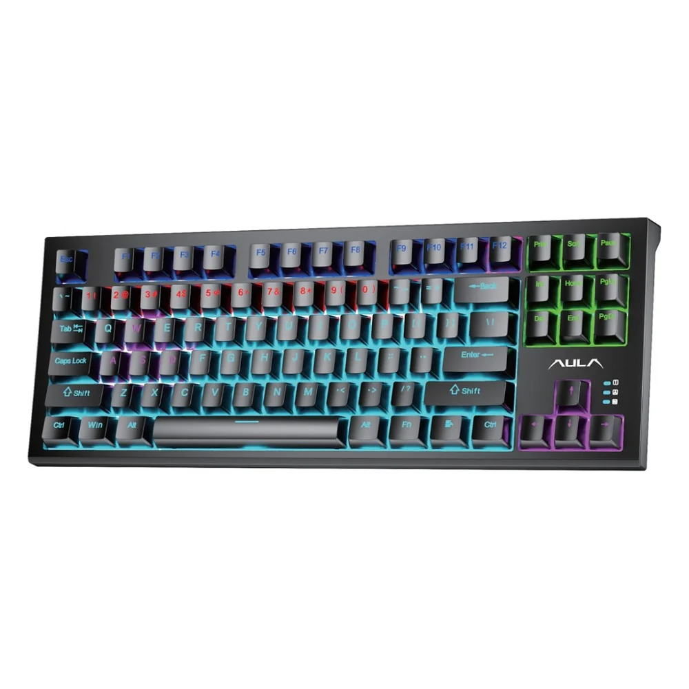 Клавіатура Aula F3032 Keycaps Plus 21 Dark Yellow Keys KRGD Red USB UA Black (6948391204673)