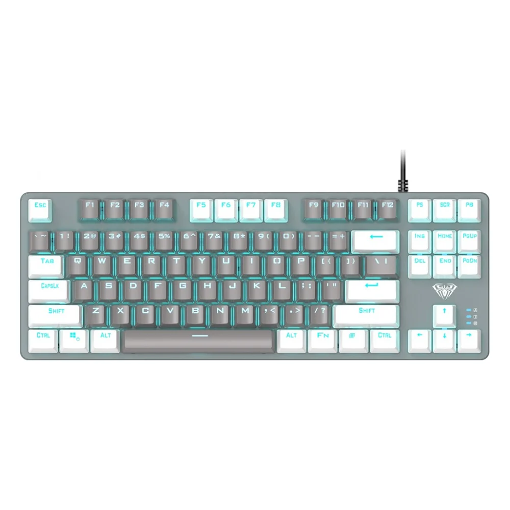 Клавіатура Aula F3287 Keycap KRGD Blue USB UA White/Grey (6948391240688) — фото 2