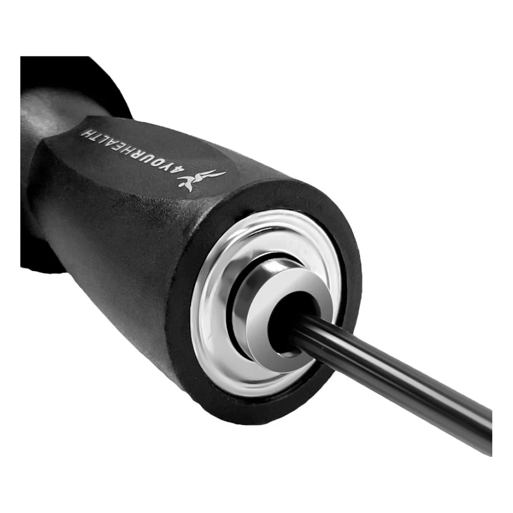 Скакалка 4yourhealth Premium Jump Rope 2488 швидкісна 2.5м Чорна (4YH_2488_Black) — фото 4