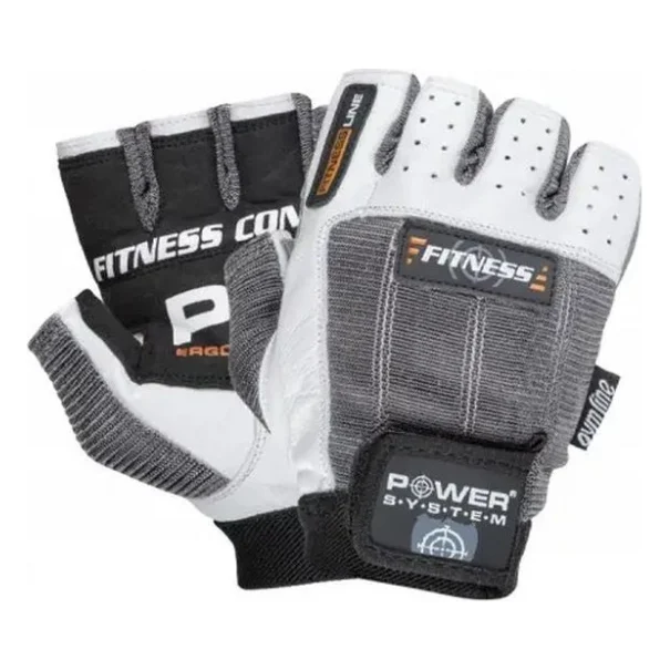 Рукавички для фітнесу Power System Fitness PS-2300 Grey/White S (PS-2300_S_Grey-White)