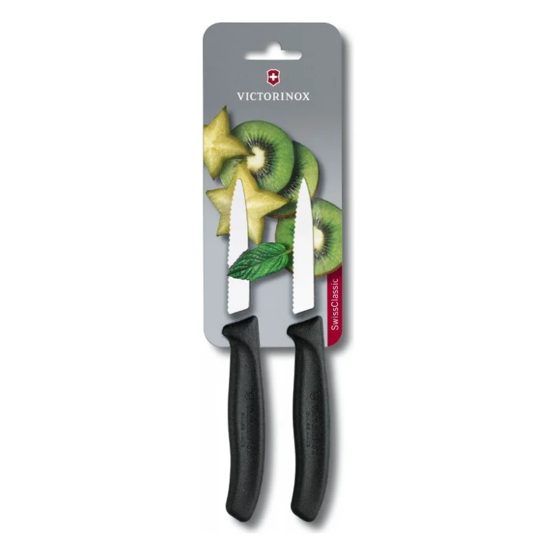 Набір ножів Victorinox SwissClassic Paring 2 шт 8см Black (6.7633.B)