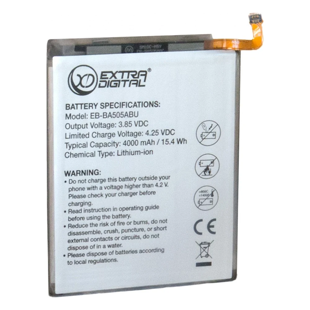 Акумуляторна батарея для телефону Extradigital Samsung EB-BA505BU 4000 mAh (BMS6484)