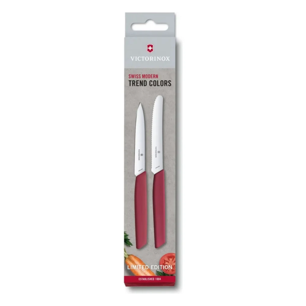 Набір ножів Victorinox Swiss Modern Paring Set 2шт Red (6.9096.2L4)