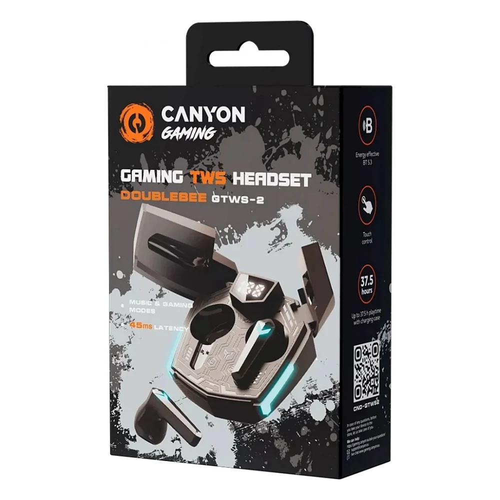 Навушники Canyon GTWS-2 Gaming Black (CND-GTWS2B) — фото 6