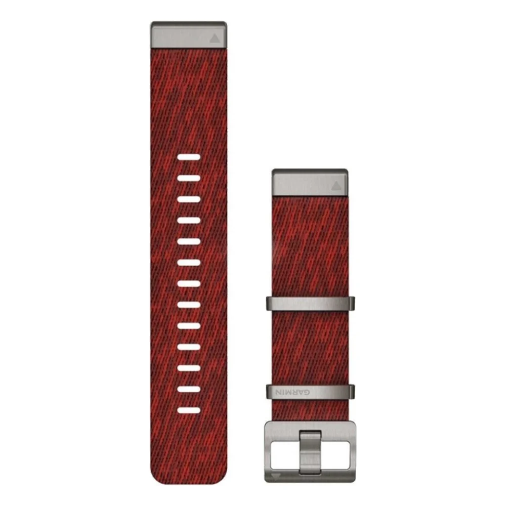 Ремінець до смарт-годинника Garmin MARQ, QuickFit 22m, Jacquard Weave Nylon Strap, Red (010-12738-22)