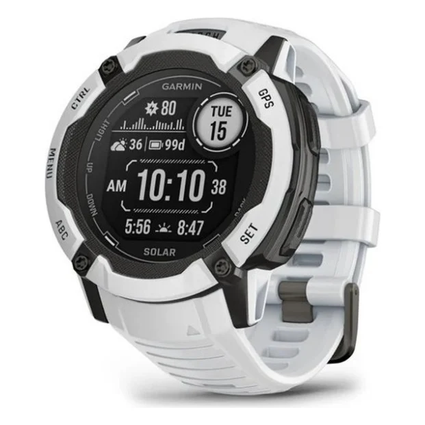 Смарт-годинник Garmin Instinct 2X Solar, Whitestone, GPS (010-02805-04)