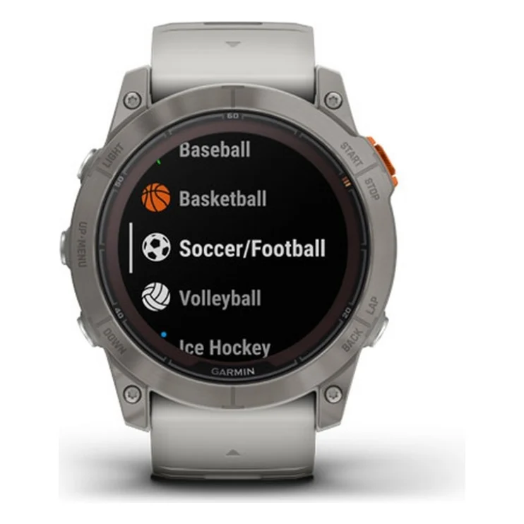 Смарт-годинник Garmin fenix 7X Pro Sapph Sol, Ti w/Gray/Orange Band, GPS (010-02778-15) — фото 5