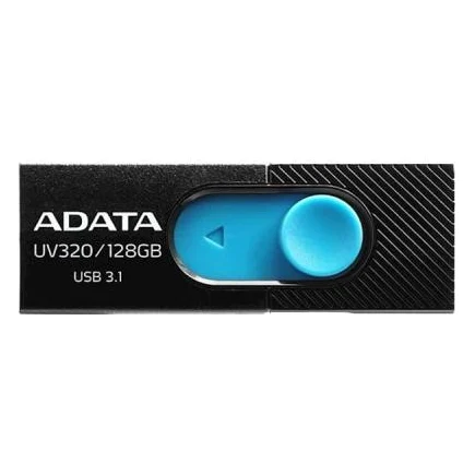 USB флеш накопичувач ADATA 128GB UV320 Black/Blue USB 3.1 (AUV320-128G-RBKBL)