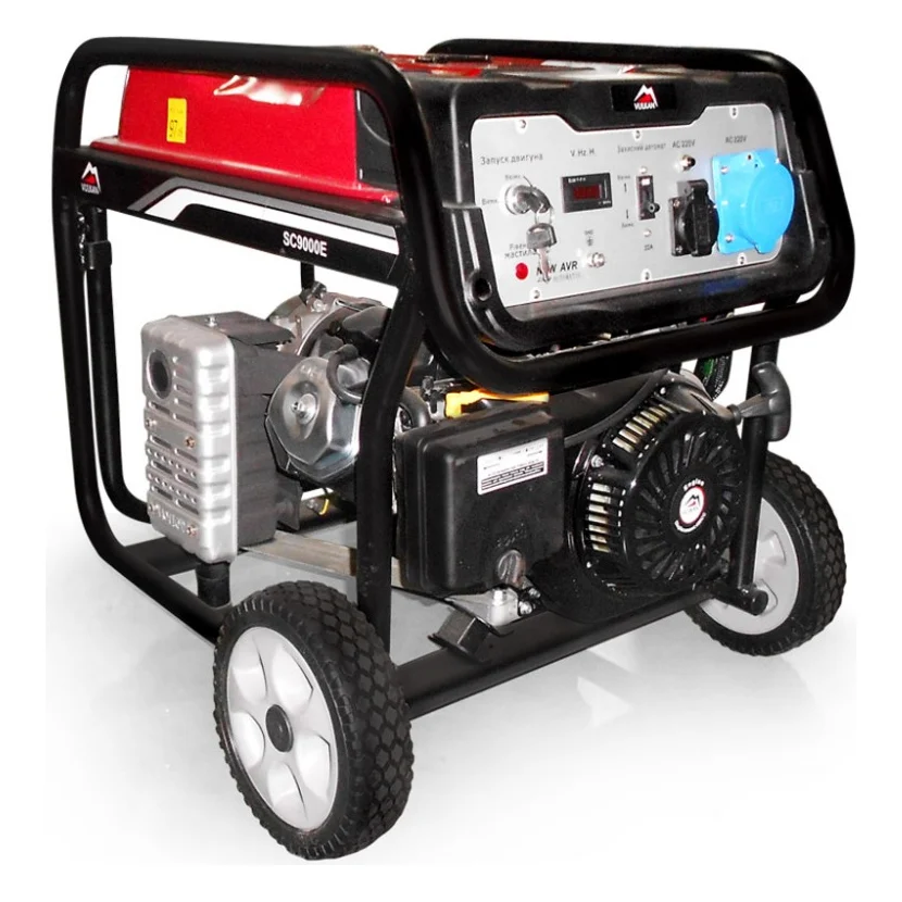 Генератор Vulkan 7,0kW ел.старт, 25л, колеса (SC9000E-II)